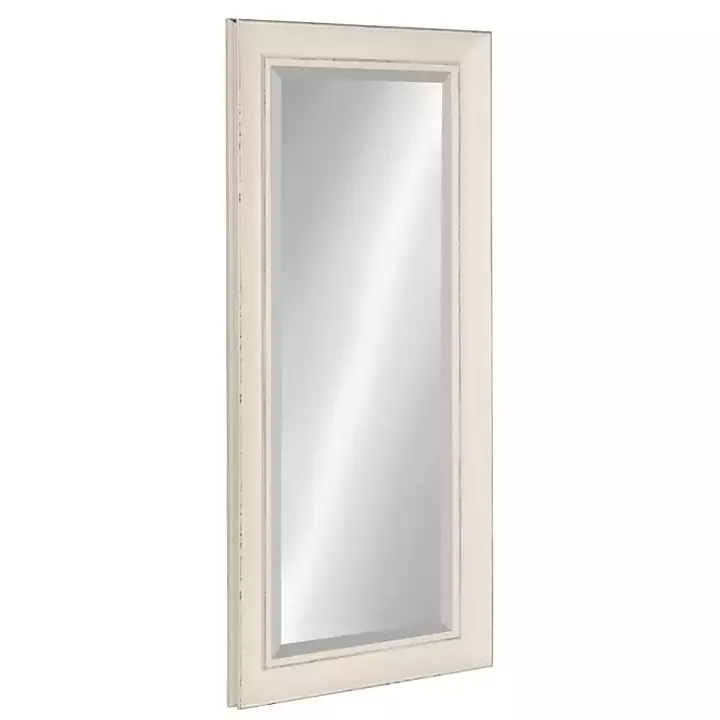 Distressed White Maron Wall Mirror