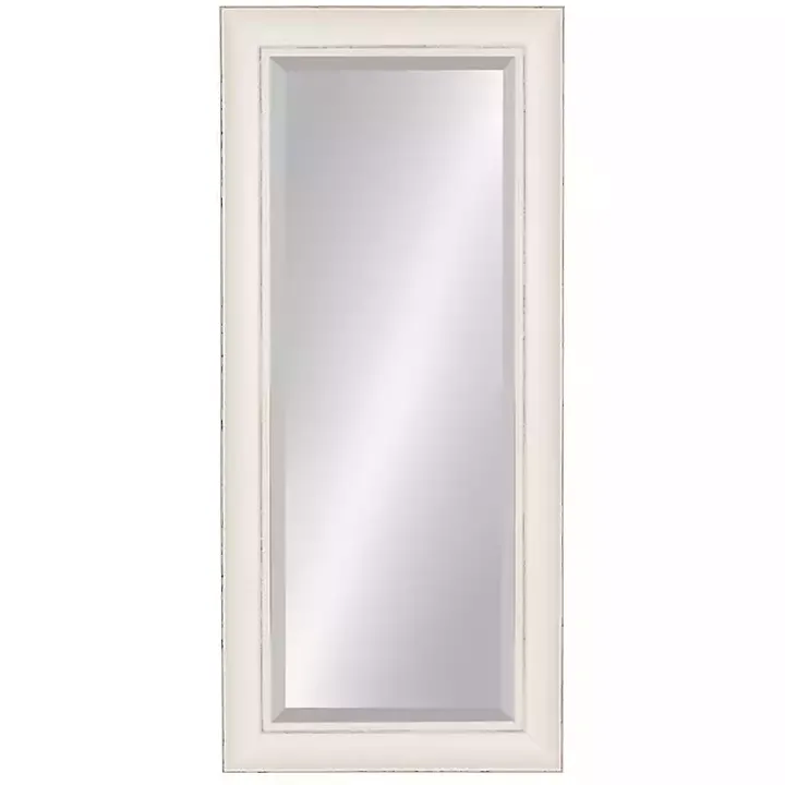 Distressed White Maron Wall Mirror