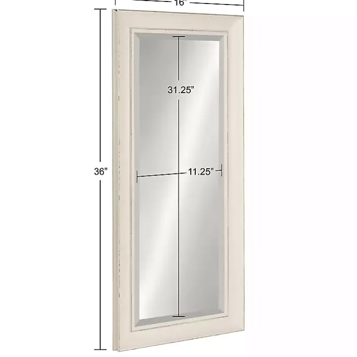 Distressed White Maron Wall Mirror