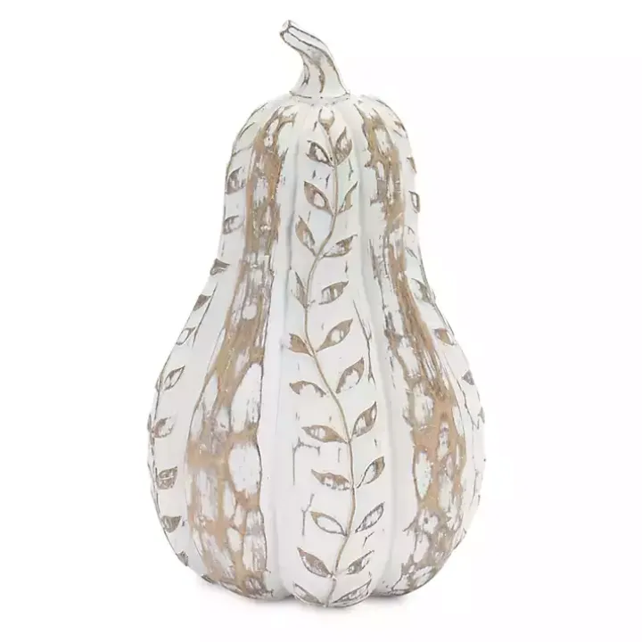 Distressed White Pumpkins, Set of 3
