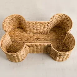 Dog Bone Natural Hyacinth Basket
