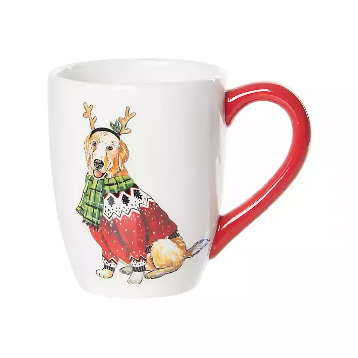 Dog Christmas Sweater Mugs, Set of 2