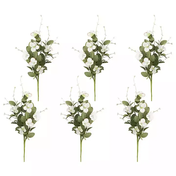 Dogwood Blossom Stems, Set of 6