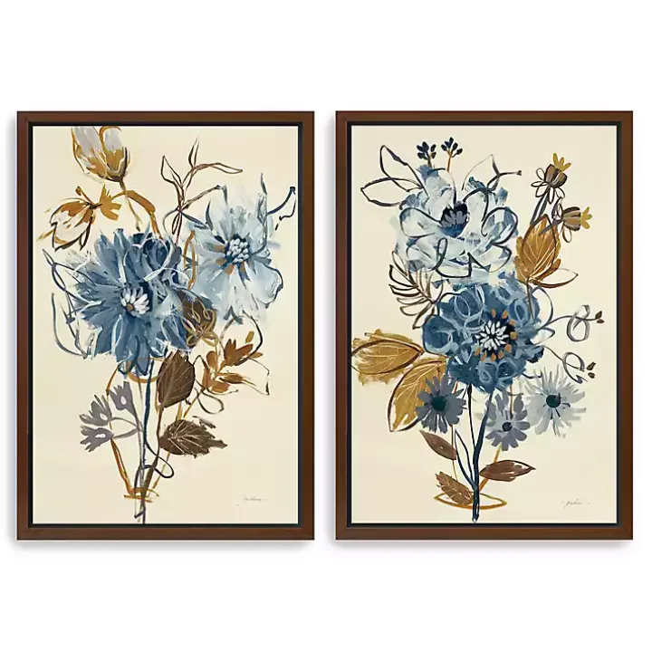 Down to Earth Framed Canvas Art Prints, Set of 2