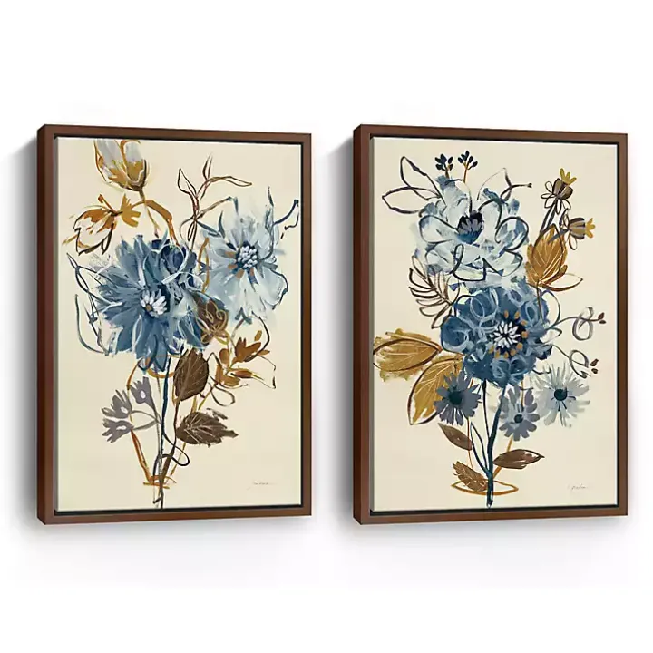 Down to Earth Framed Canvas Art Prints, Set of 2