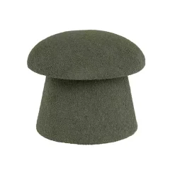 Drak Green Boucle Mushroom Storage Ottoman