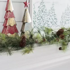 Drooping Snowy Ming Pine Christmas Garland