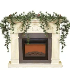 Drooping Snowy Ming Pine Christmas Garland