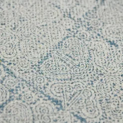 Dune Stone Blue Geometric Area Rug, 5x7