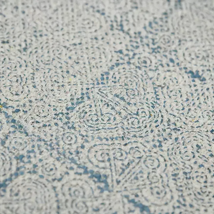 Dune Stone Blue Geometric Area Rug, 5x7