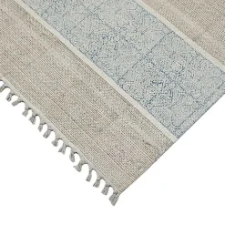 Dune Stone Blue Geometric Area Rug, 5x7