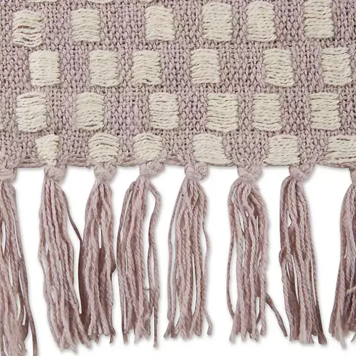 Dusty Lilac Urban Check Throw