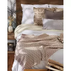 Dusty Lilac Urban Check Throw