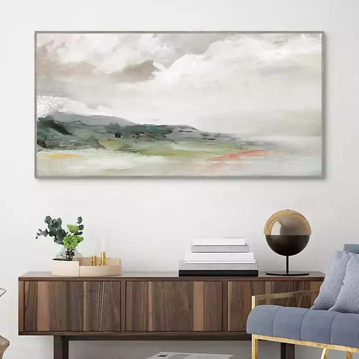 Earth and Clouds Abstract Framed Wall Art