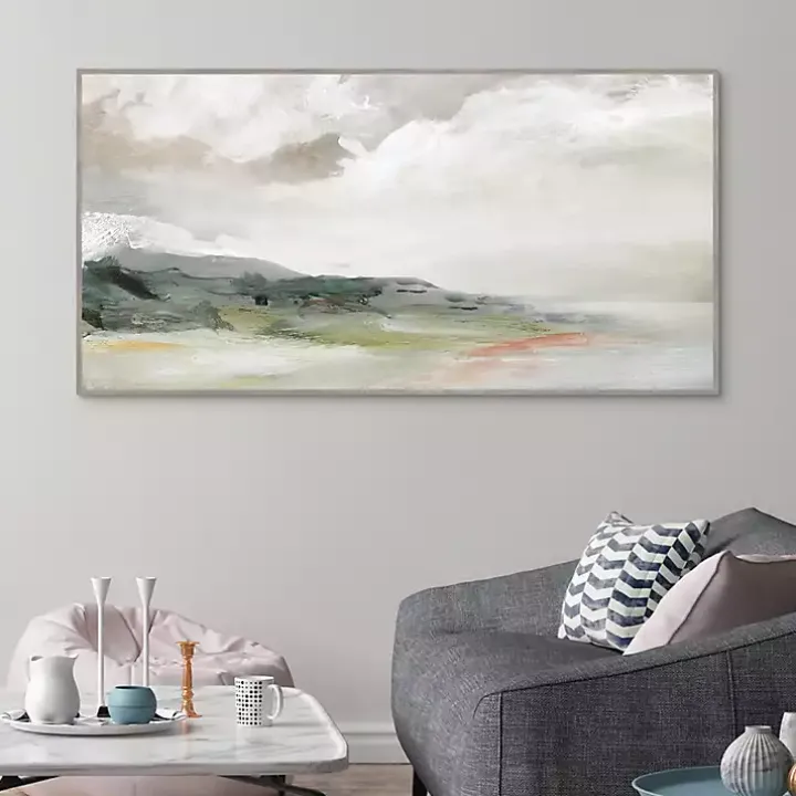 Earth and Clouds Abstract Framed Wall Art