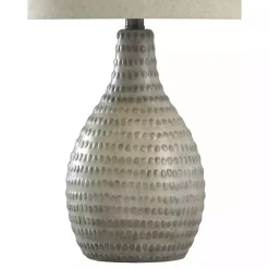 Earth Tone Oak Table Lamp