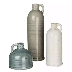 Earth Tones Jug Vases, Set of 3
