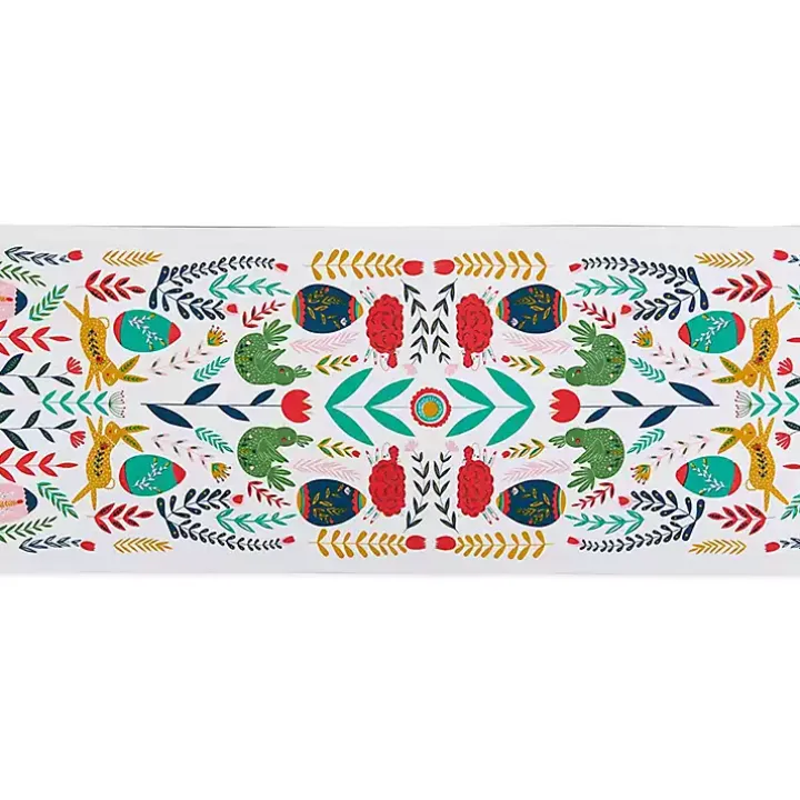 Easter Garden Folk Table Runner, 72 in.