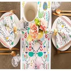 Easter Garden Folk Table Runner, 72 in.