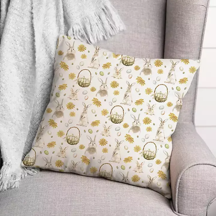 Easter Greetings Bunny Pillow