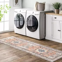 Eleanor Distressed Medallion Washable Runner