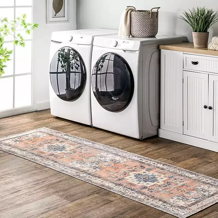 Eleanor Distressed Medallion Washable Runner