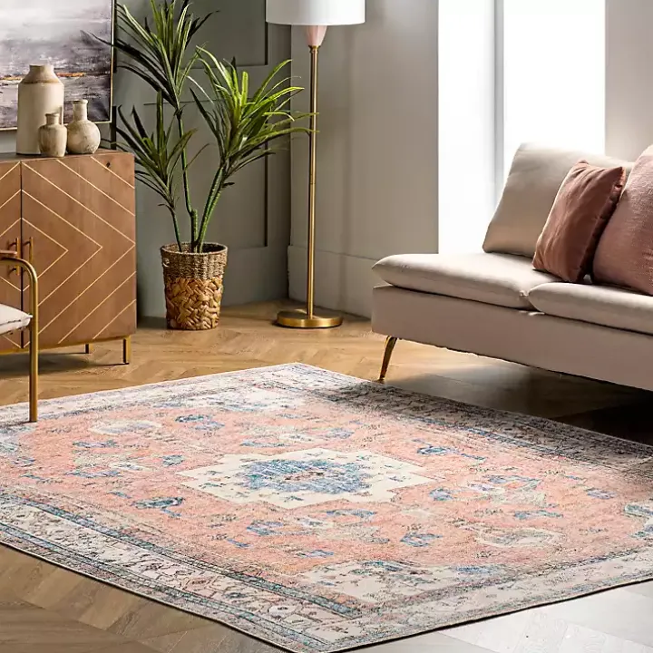 Eleanor Medallion Washable Area Rug, 4x6