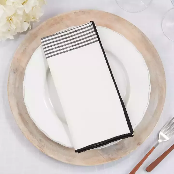 Elegant Stripe Napkins, Set of 4