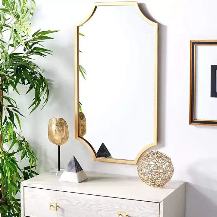 Elenin Gold Scalloped Wall Mirror