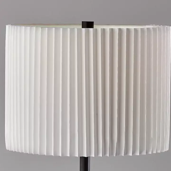 Eli Black Pleated Shade Floor Lamp