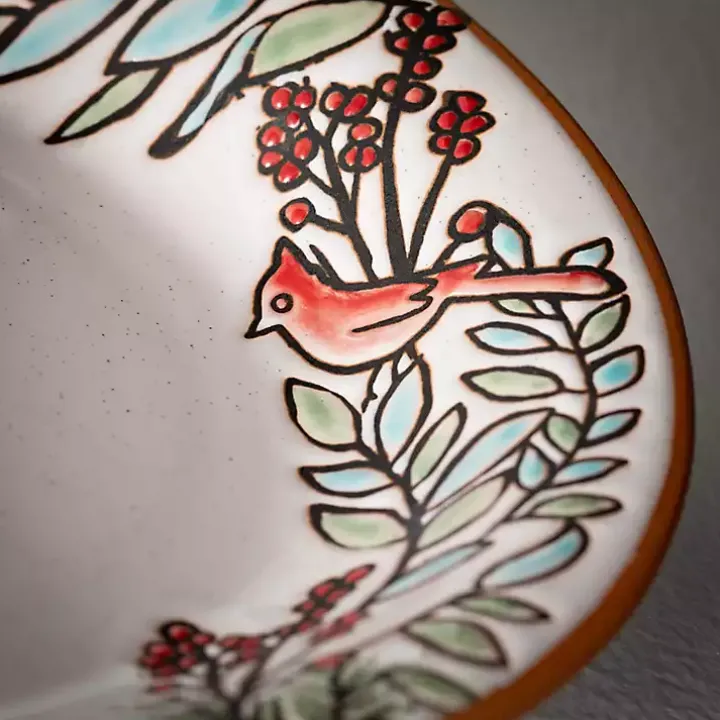 Embossed Woodland Christmas Serving Platter