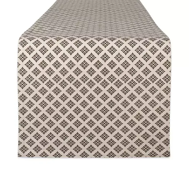 Embroidered Autumn Leaves Table Runner, 108 in.