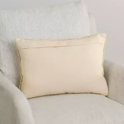 Embroidered Floral Delaney Lumbar Pillow