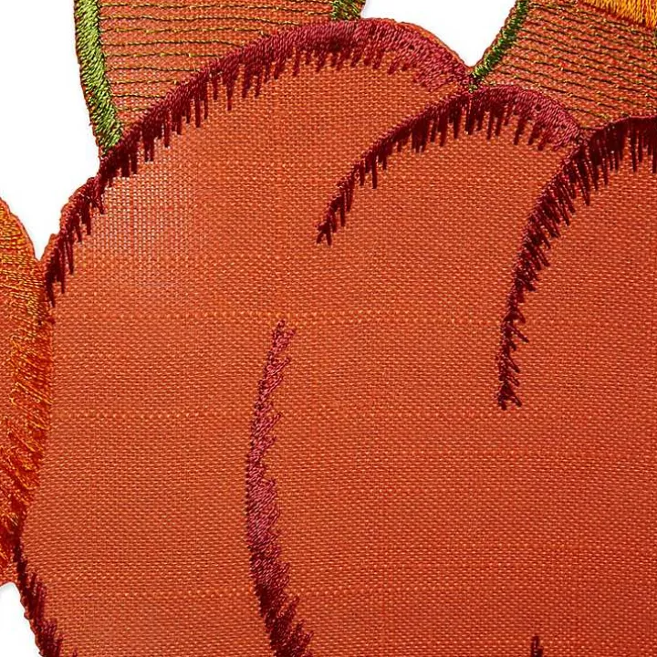 Embroidered Pumpkins Table Runner