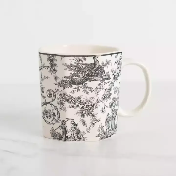 Emery Black Toile Mug