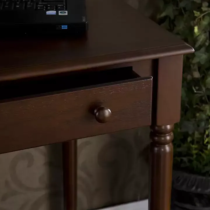 Espresso Classic 2-Drawer Wood Desk