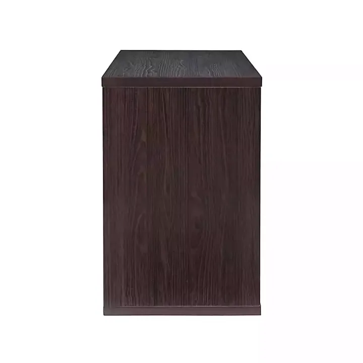 Espresso Cube Storage Wood Desk