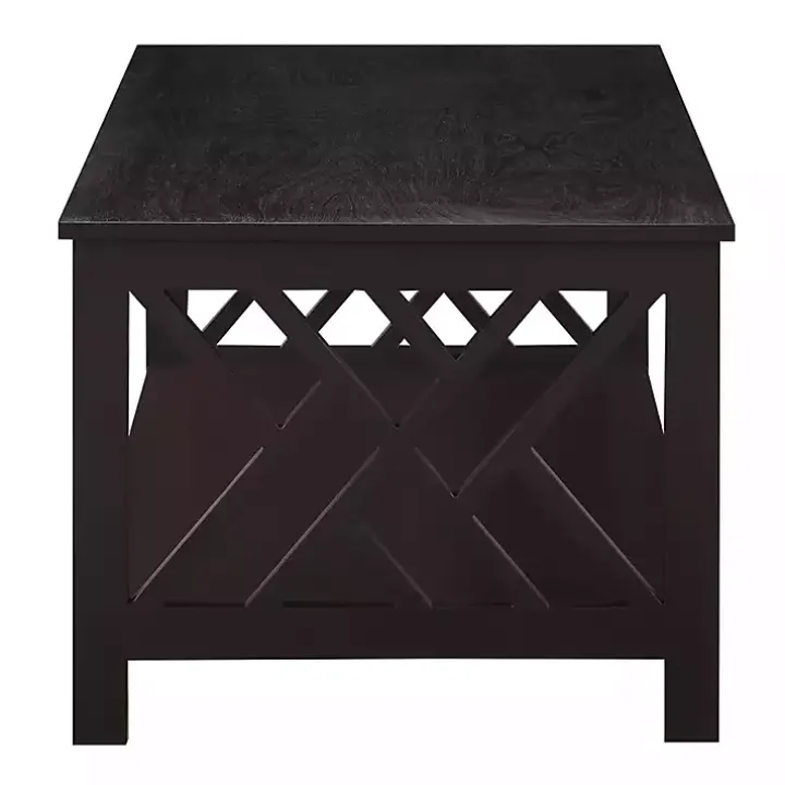 Espresso Cut-Out Sides Coffee Table