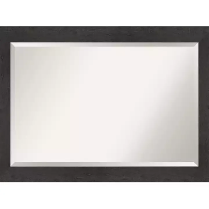 Espresso Plank Beveled Mirror