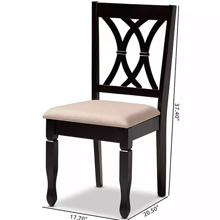 Espresso Upholstered Reneau 4-pc. Dining Chair Set