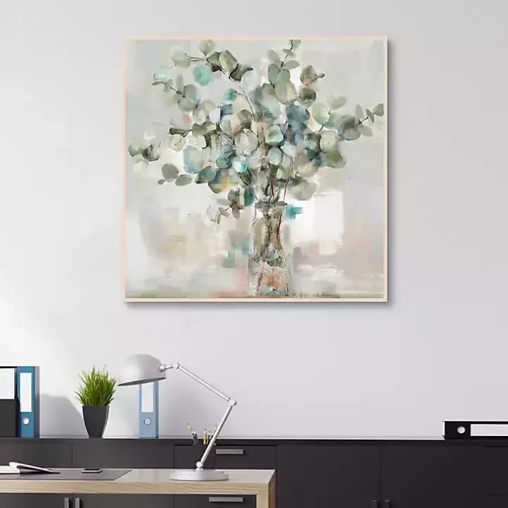 Essential Greens II Framed Canvas Print, 35x35 in.