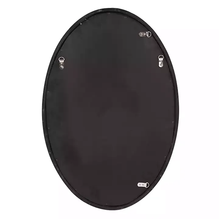 Ethan Bronze Ribbed Oval Wall Mirror