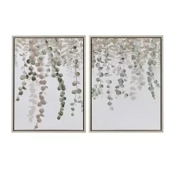 Eucalyptus Waterfall Canvas Art Prints, Set of 2
