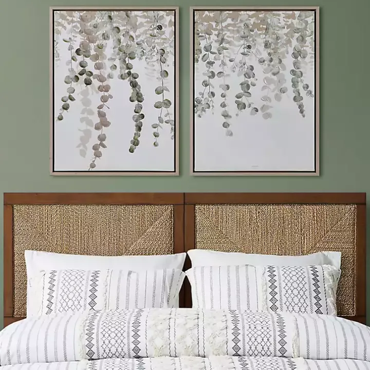 Eucalyptus Waterfall Canvas Art Prints, Set of 2