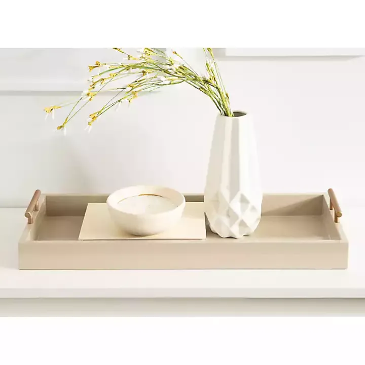 Evelyn Cream Narrow Decorative Tray