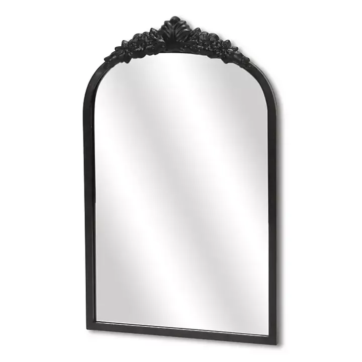 Everlaine Black Modern Victorian Wall Mirror