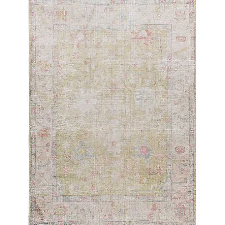Faded Botanical Washable Area Rug, 5x7