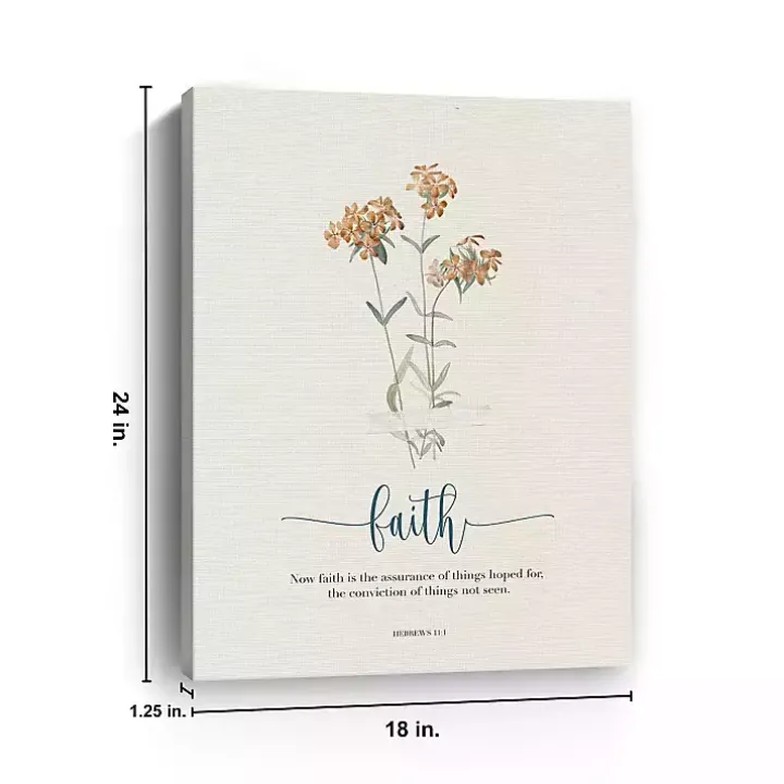 Faith Affirmations Canvas Art Print, 18x24 in.