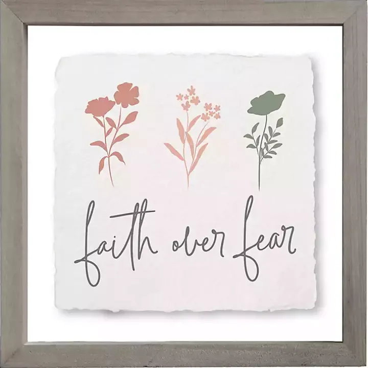Faith Over Fear Wall Plaque