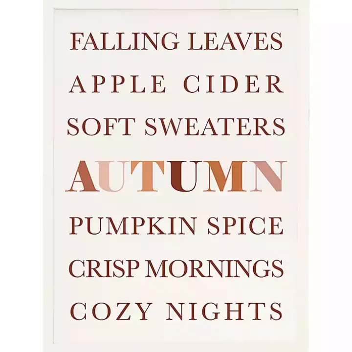 Fall Essentials Framed Wall Plaque